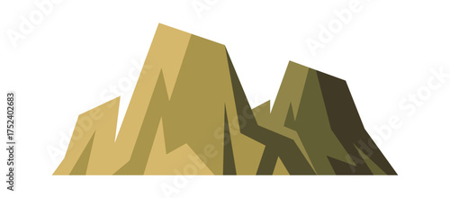 Mountains terrain covered with moss