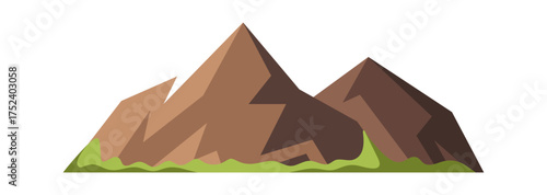 Hills with steep slopes mountainous