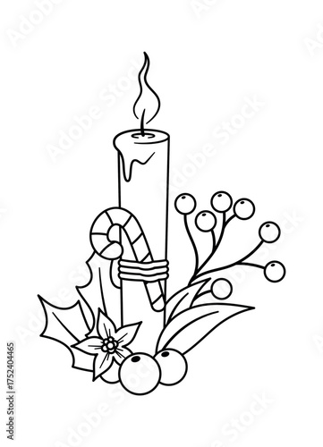 Black-and-white candlelight Christmas eve attribute