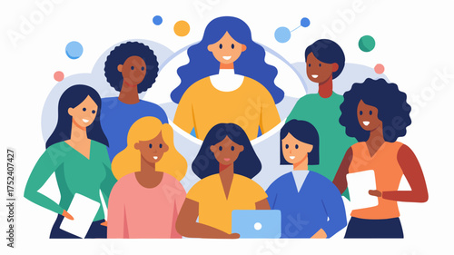 A group of diverse female entrepreneurs collaborating on a community project showcasing empowerment and networking a women in business.