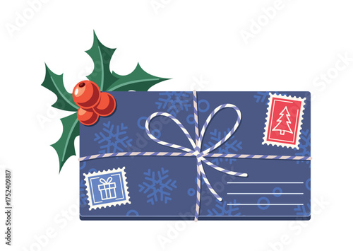 Cute Christmas envelop letter design