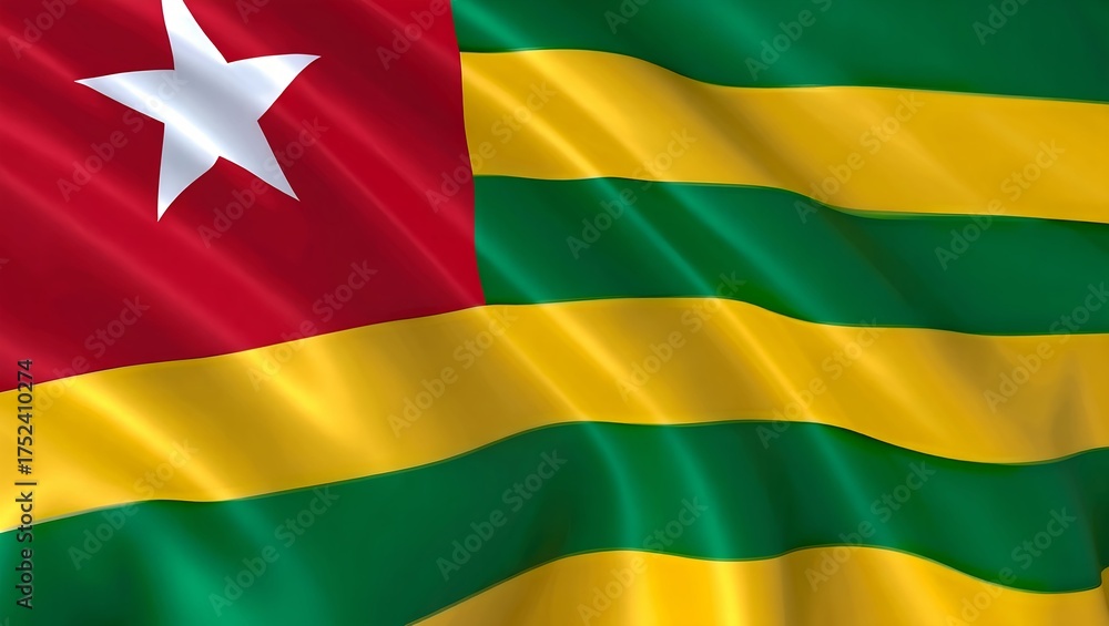 Obraz premium Togo national flag 