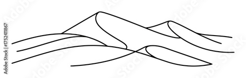 Minimalist Sand Dune Vector, Simple Design