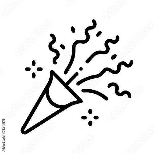 Confetti popper with streamers