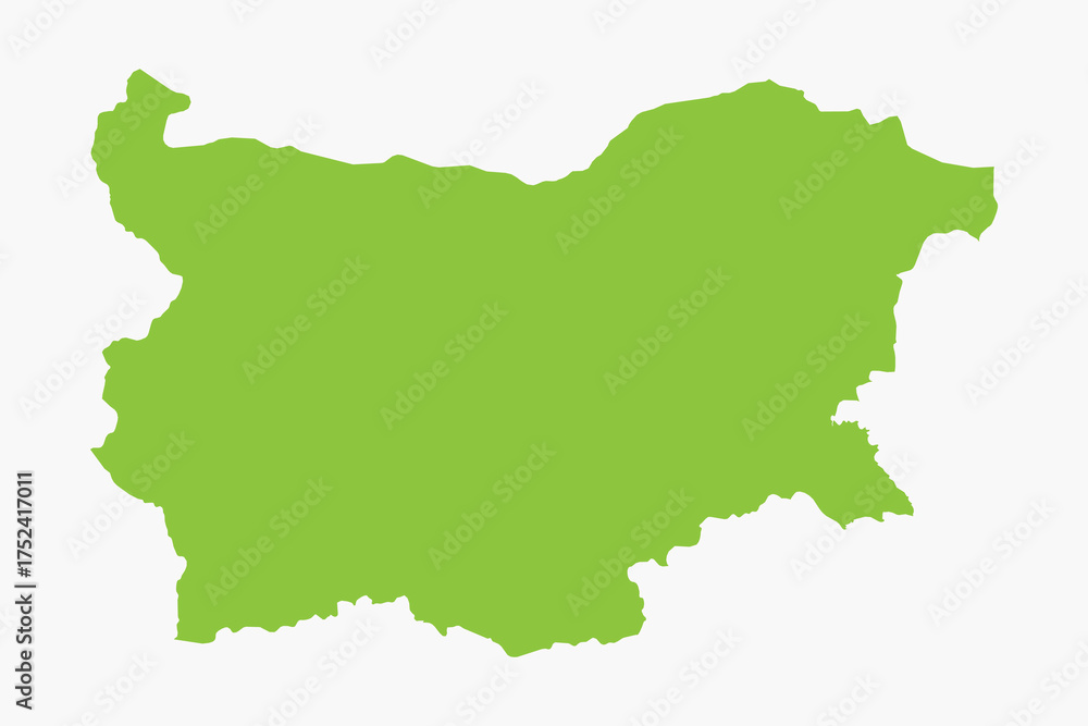 Fototapeta premium Vector graphic artwork suitable for print and web containing flat detailed map of BULGARIA