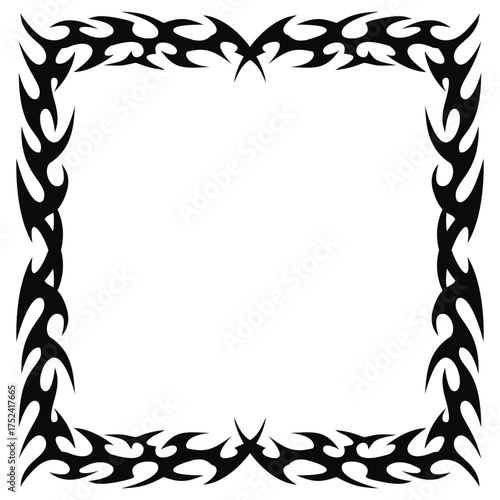 Neo tribal square design for death metal photo, print, or social media post