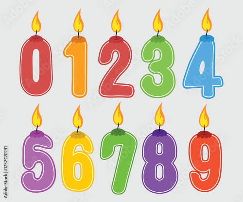 birthday number candle collection 