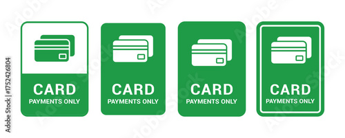 CASH ONLY sign. No credit cards accepted. No credit cards logo, badge, icon, sticker, label, emblem, stamp, symbol, black, line, flat vector, isolated illustration. 