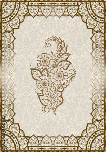 3d vintage floral background carpet design for home and office