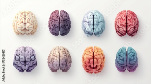 various types of brains, lab neurology