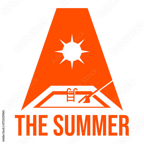 the summer flat minimalist logo design