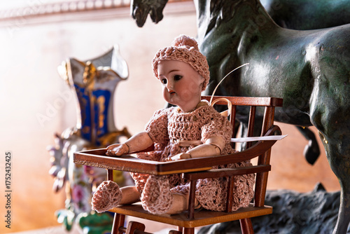 Bild auf Leinwand jueguete, muñeca, gente, mujer, antique, navida, niño, moda, persona, retro, par