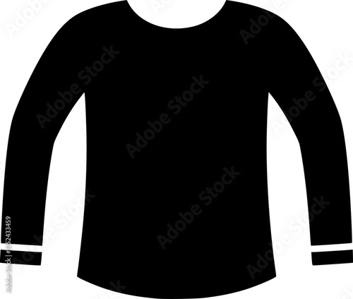 long sleeve shirt silhouette svg transparent background for web and graphic design
