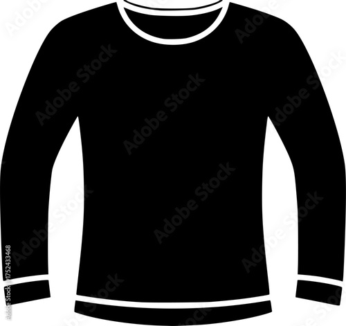 long sleeve shirt silhouette svg transparent background for web and graphic design
