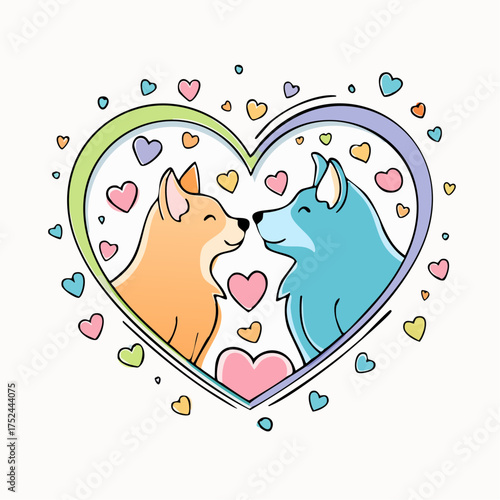 Pets love cats and dogs 