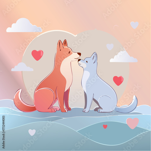Pets love cats and dogs 