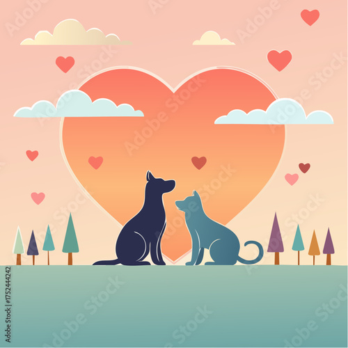 Pets love cats and dogs 