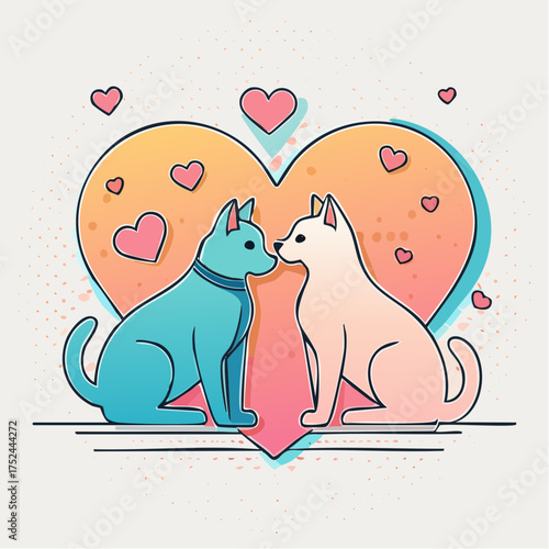 Pets love cats and dogs 