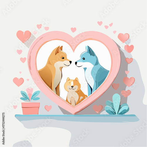 Pets love cats and dogs 