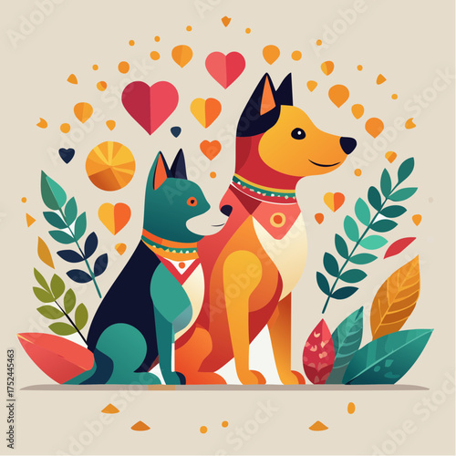 vector illustration of a cat