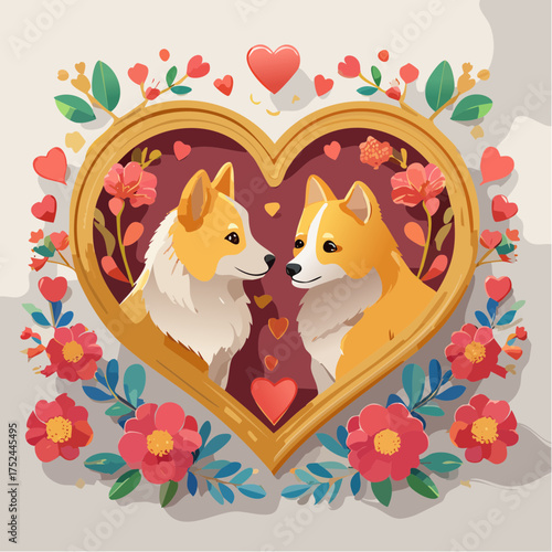 dog and heart