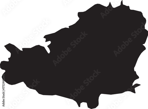 Tavastia Proper Finland Isolated Map Silhouette