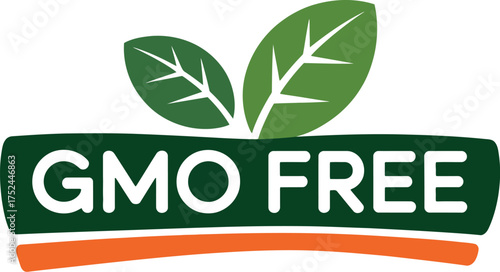 Vector art of gmo free sign for healthy lifestyle concept