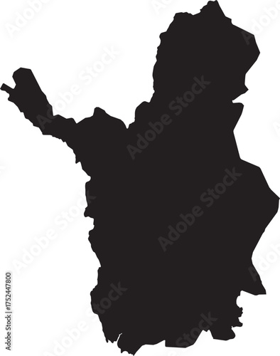 Lapland Finland Isolated Map Silhouette