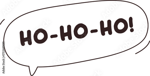 Speech Bubble with Ho Ho Ho