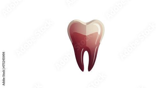 Gradient Shaded Dental Health Tooth Molar Graphic Icon on Black Background
