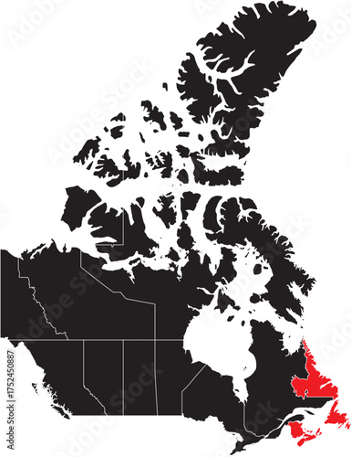 Atlantic Region of Canada On Canadian Map