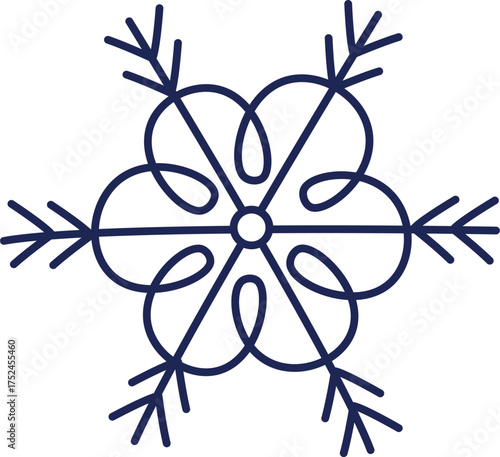 Geometric Snowflake Pattern