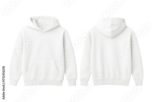 Simple White Hoodie Mockup Front And Back