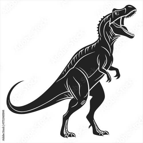Tyrannosaurus Rex Silhouette – Fierce Dinosaur Illustration