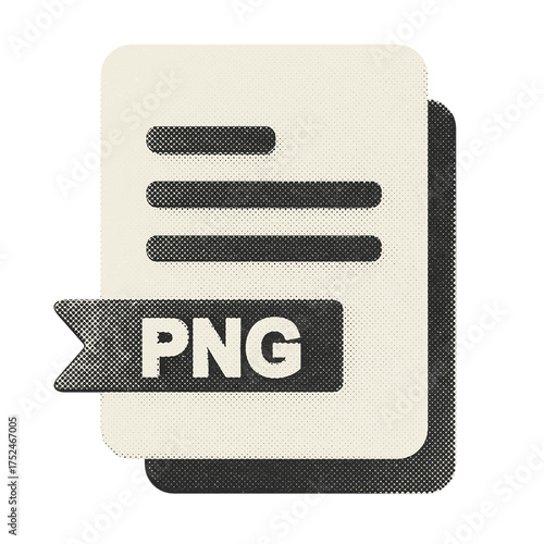 3d file data document icon PNG halftone