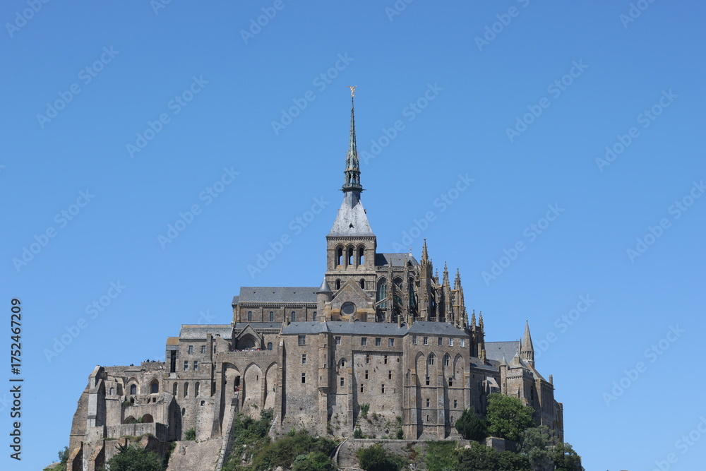 Fototapeta premium Landscape with castle Mont Saint Michel
