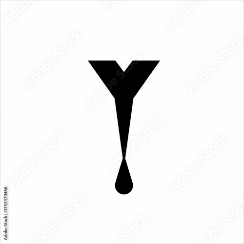 Initial letter Y logo design with a drop concept.