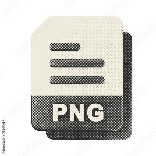 3d file data document icon PNG halftone