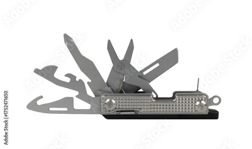 Photography Compact multitool for tribal survival and outdoor adventures isolated on transpa
