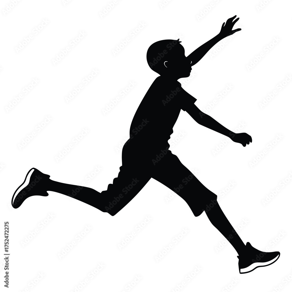 Obraz premium Boy jumping silhouette