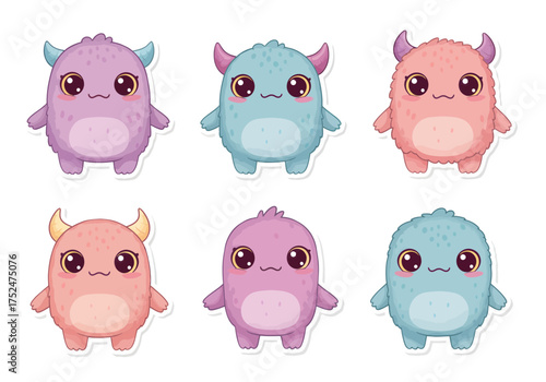 Adorable monster collection perfect for playful designs, invitations, or children's books, these charming characters bring a touch of whimsy and fun to any project