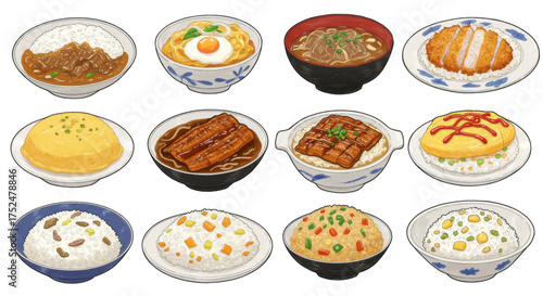 Delicious Japanese Rice Bowls A Collection of Traditional and Modern Cuisine