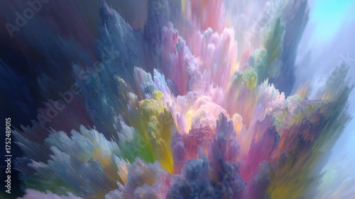 abstract watercolor background, explosion, colorful, flower, glass