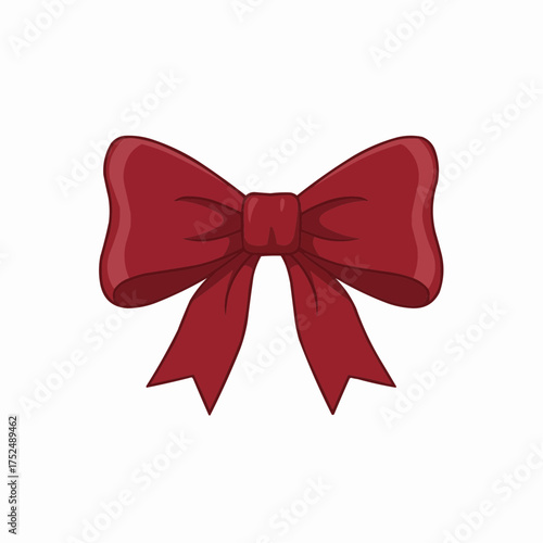 Classic red bow tie decoration for gifts and celebrations