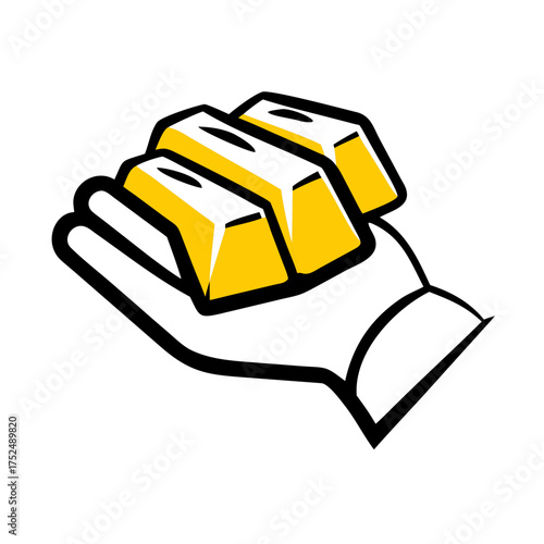 hand holding gold bar