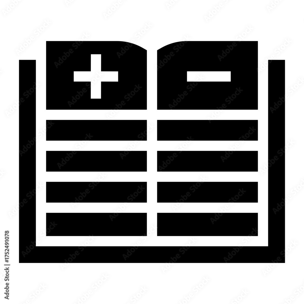 Fototapeta premium bookkeeping Solid icon