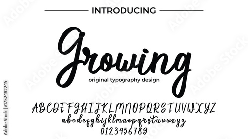 Growing - Elegant Script Font for Smooth Handwritten Design and Creative Typography