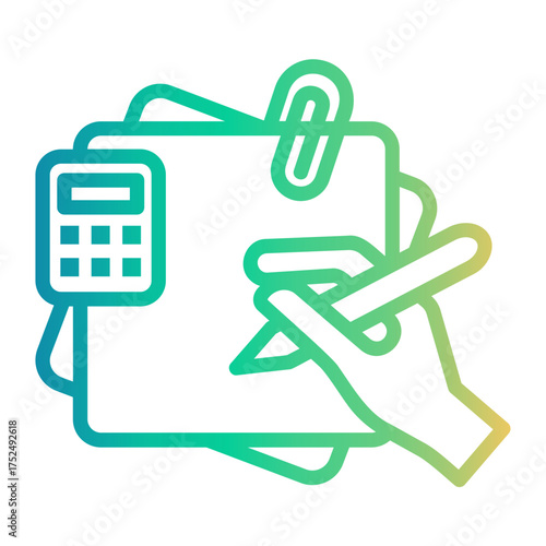 bookkeeping Line Gradient Icon
