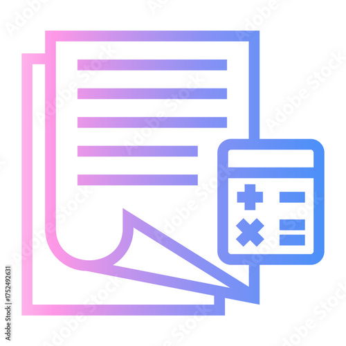 bookkeeping Line Gradient Icon