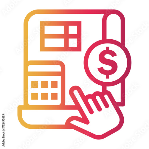 bookkeeping Line Gradient Icon